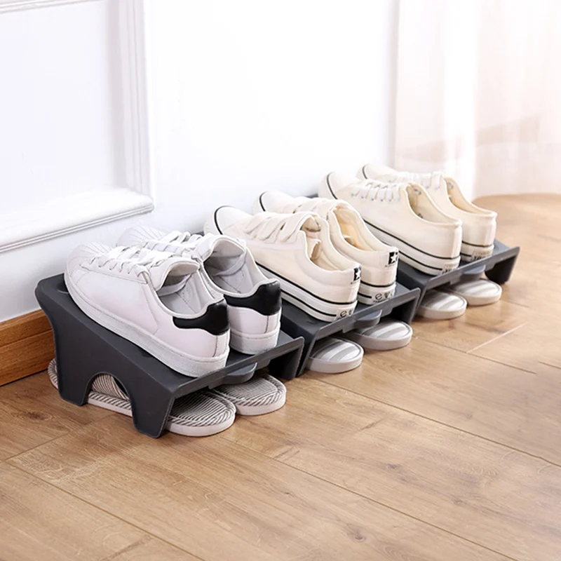 

Hot Sale Shoes Rack Hanger Reusable Shoe Organizer Footwear Support Slot Space Durable Footwear Holder Anti-slip Shoes Hanger