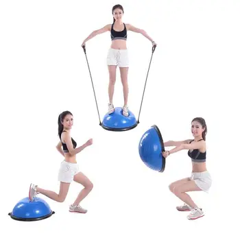 

USA Stock Yoga ball Balance Hemisphere Fitness for Gym Office Home Blue Support USPS