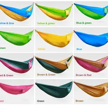 260 см* 140 см Большой размер двойной удобный гамак из парашютной ткани двойной гамак с парашютом гамаки Кемпинг кровать 300 кг нагрузка