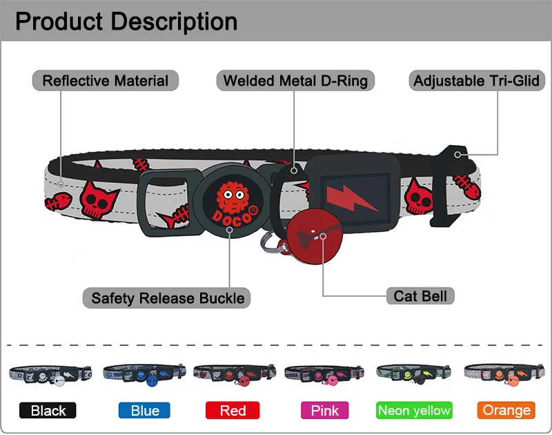 MySudui маленький ошейник для кошек s ожерелье ошейник для кошек отрывающийся быстроразъемный с колокольчиком отражающий товары для кошек для домашних животных