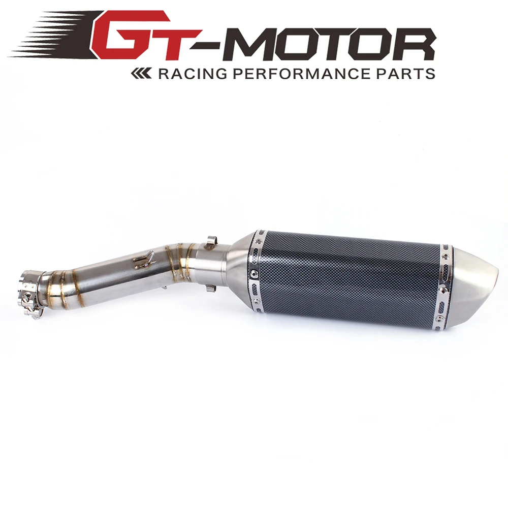 GT Motor Motorcycle Exhaust middle pipe link pipe with Muffler for