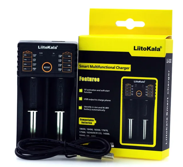 Liitokala Lii-100 Lii-202 Lii-402 Lii-PD4 LCD 3,7 V AA/AAA 18650, 18350, 26650, 20700, 18350 NiMH de litio e-cigarrillo cargador de batería Liitokala Lii-100 Lii-202 Lii-402 Lii-PD4 LCD 3,7 V AA/AAA 18650, 18350, 26650, 20700, 18350 NiMH de litio e-cigarrillo cargador de batería