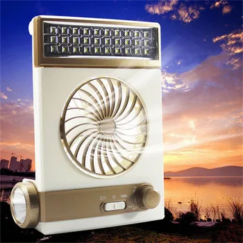 

LICE Multi-function Portable Fan Home LED Table Lamp Outdoor Solar Flashlight golden