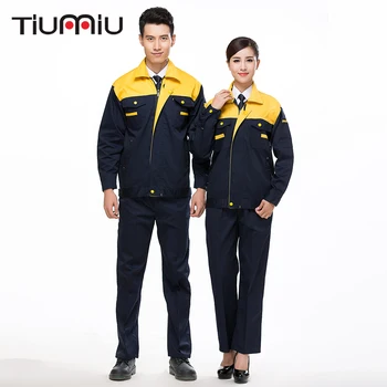 

Wholesale New Arrival Men Work Wear Set Unisex Two Pieces Patchwork Coats Pants Engineering Service Workshop Protective Clothing