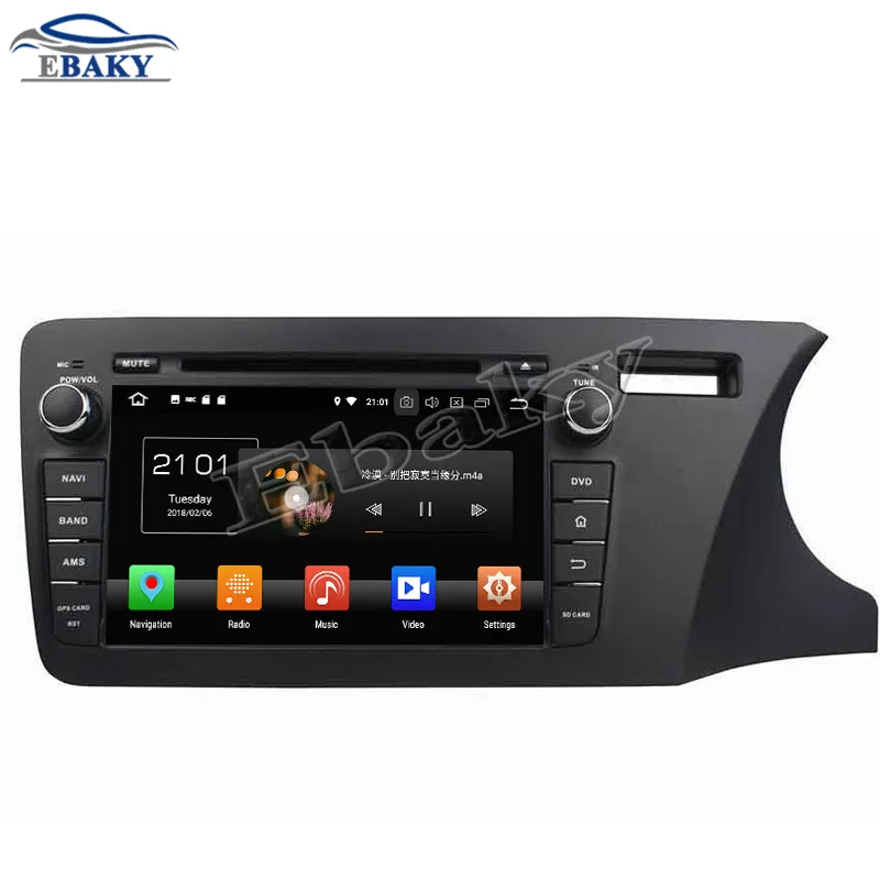 Sale NaviTopia 8inch 4GB RAM 64GB ROM Octa Core Android 9.0 Car DVD Player For Honda CITY 2014 Right/GPS/WIFI 4