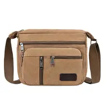 Новые холщовые сумки на плечо для мужчин, одноцветные сумки-мессенджеры, дорожные сумки, винтажные стильные сумки через плечо,, несколько карманов