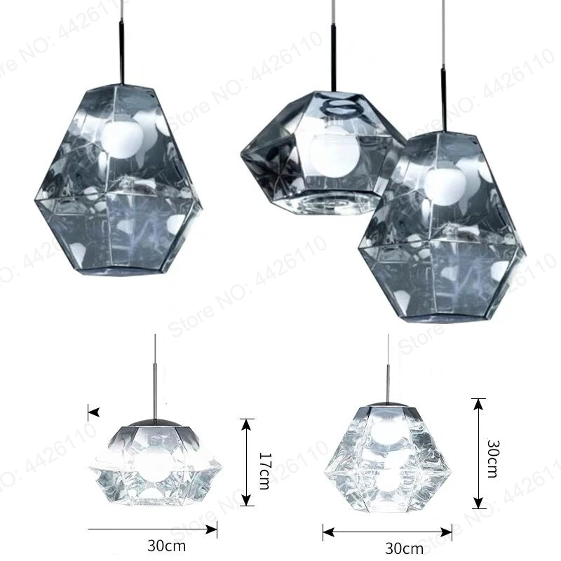 BLUBBLE colgante de acrílico luces Tom Dixon figura lámpara colgante metálico Crysta Hanglamp pasillo del Hotel SALÓN DE colgando de la lámpara LED - 3