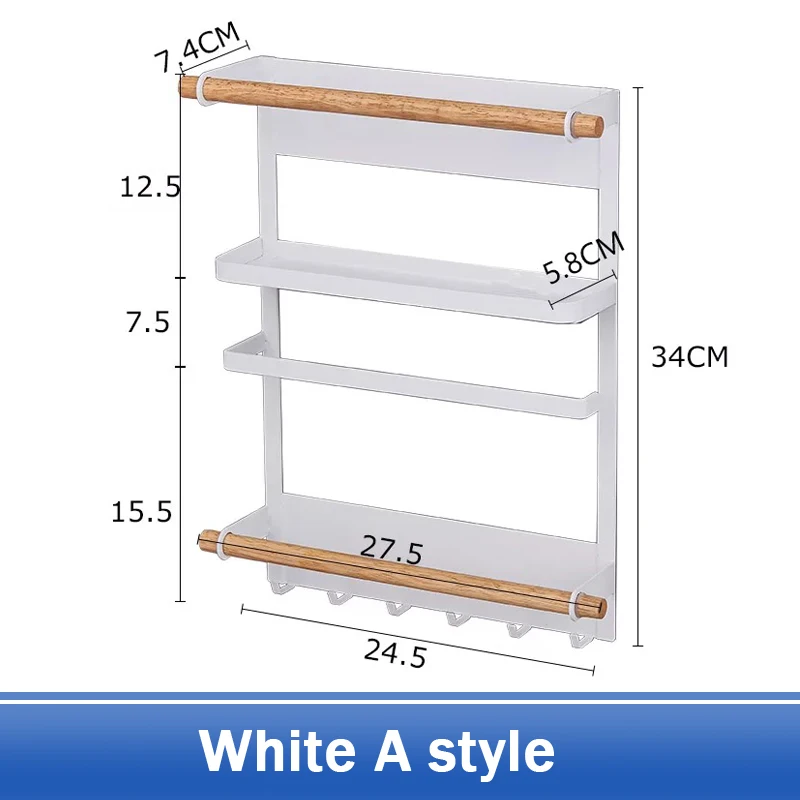 Кухня многофункциональный шкаф хранения Магнитная адсорбции для холодильник Side держатель полка многослойная Кухня Организатор