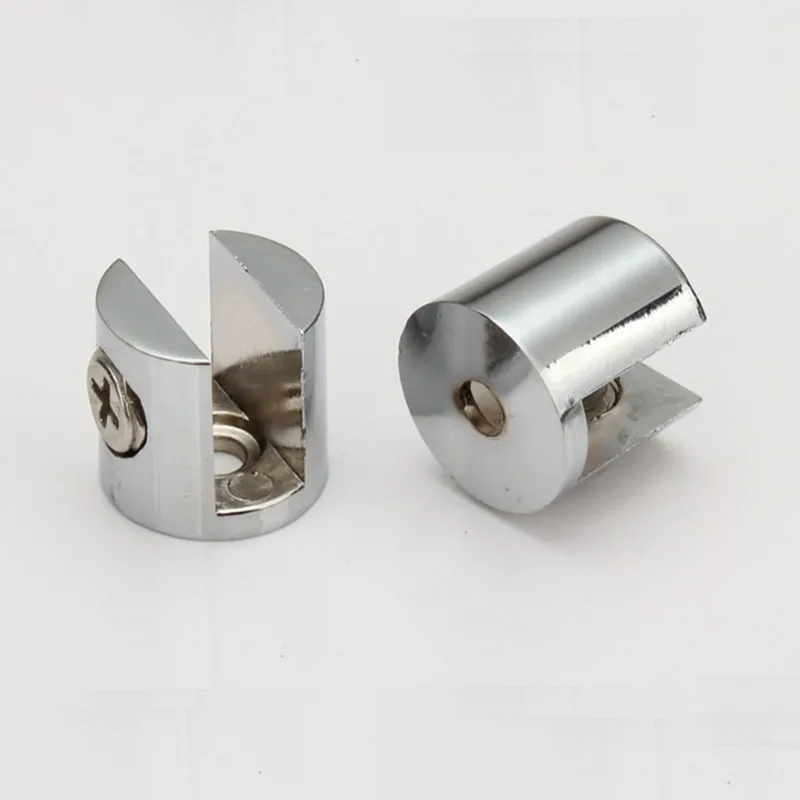 4pcs Zinc alloy Glass Clamp bracket chrome shiny shelf support Can