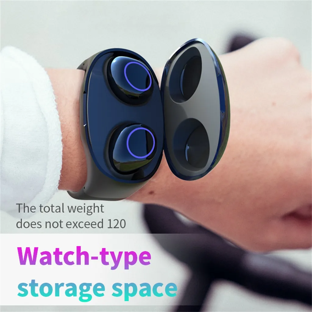 

Portable Intelligent Tracker Bracelet Blueteeth 5.0 Earphone Handheld Audio Sound 2 in 1 with Wristband#20