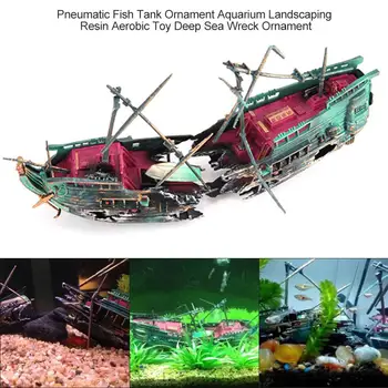 

Pneumatic Fish Tank Ornament Aquarium Landscaping Resin Aerobic Toy Deep Sea Wreck Ornament Aquarium Decoration