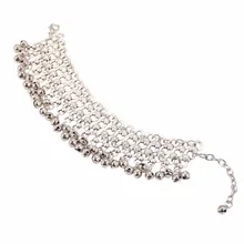 1 шт. винтажный богемский браслет на лодыжке для женщин Серебряный цвет колокол женский браслет на ногу босиком сандалии ювелирные изделия