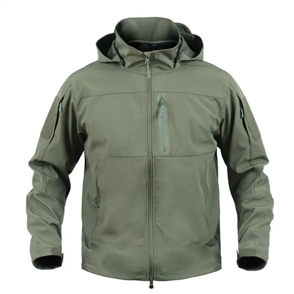 

Outdoor Soft Shell Fleece Jacket Waterproof Breathable Durable Camping Skate Boarding Self-drivin Hiking Hooded Jacket Windproof