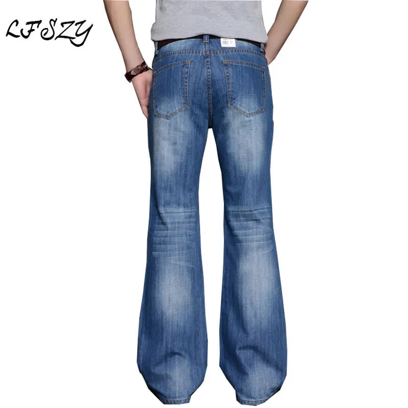 Мужские джинсы, мужские джинсы modis, большие, расклешенные, с вырезом, свободные, высокая посадка, мужские, дизайнерские, классические, джинсовые джинсы для байкеров