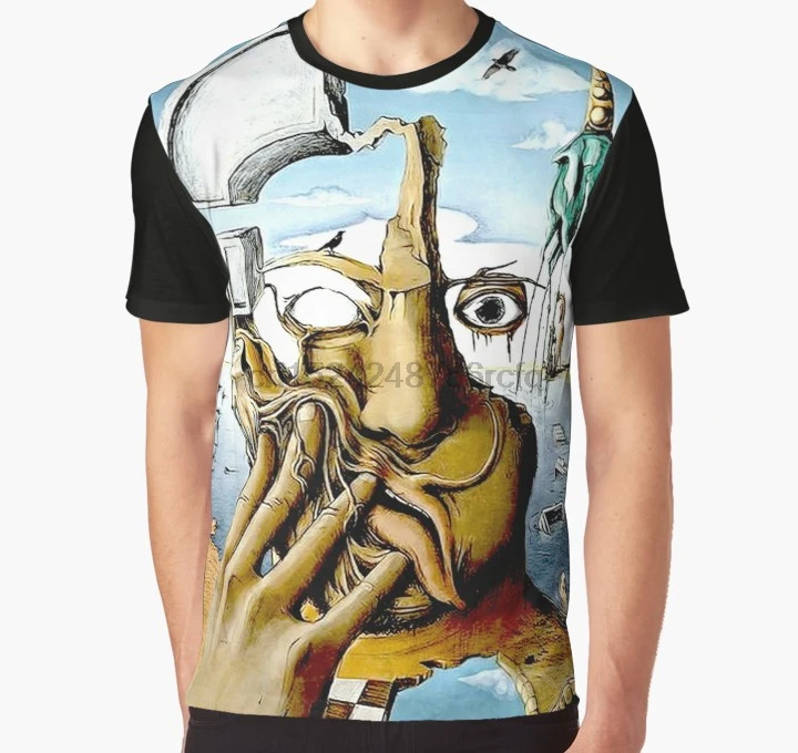 

All Over Print 3D Tshirt Men Funny T Shirt SELF PORTRAIT Abstract Salvador Dali Print Full Print Big print Graphic T-Shirt