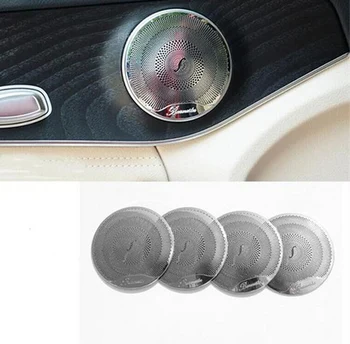 

Chrome Car Door Speaker Ring Decoration Car Door Speaker Net Ring Cover Trim For Mercedes Benz C Class W205 2015 2016 Styling