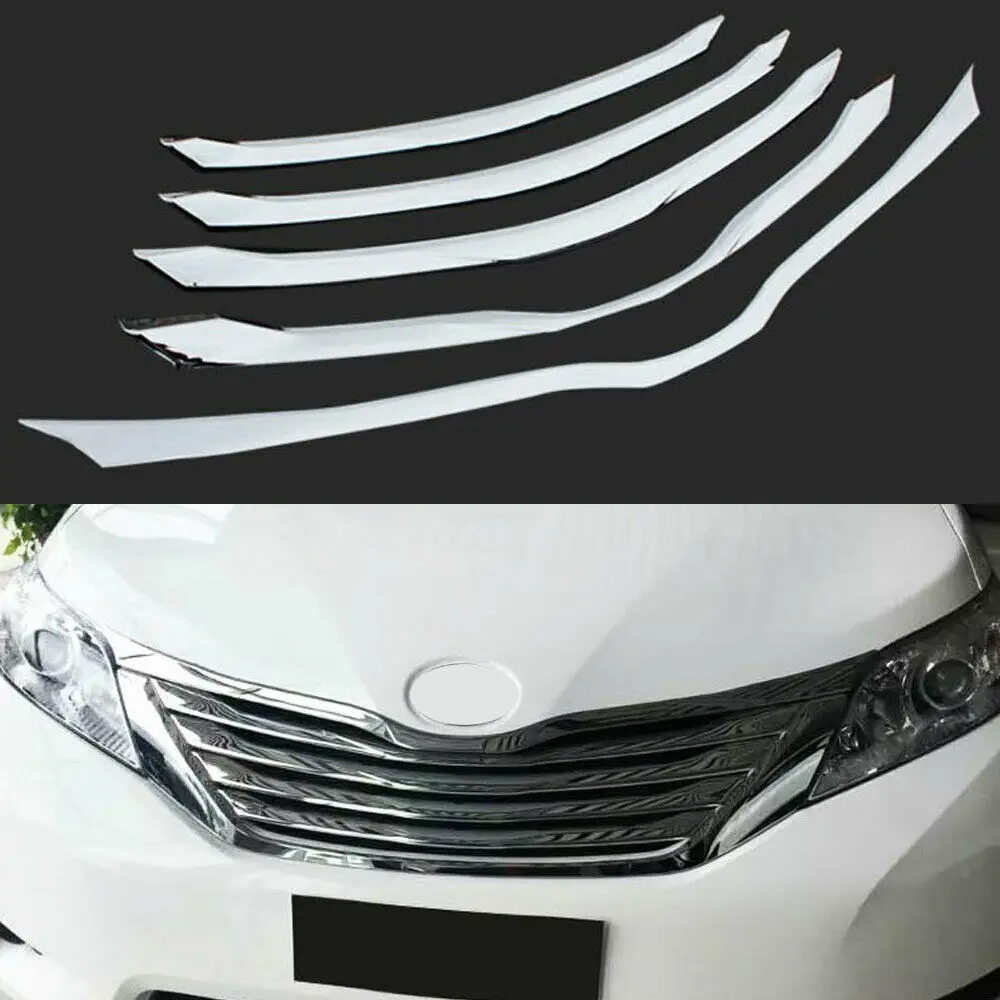 Для Toyota SIENNA 2010 2017 хромированный АБС пластик передний бампер решетка радиатора
