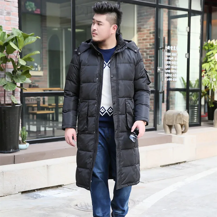 Мужской пуховик X-Long черного цвета, очень большое пальто, брендовая теплая зимняя куртка-30 градусов, можно носить большого размера 8XL9XL10XL11XL12XL13XL180