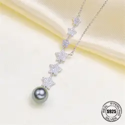 Цепочки и ожерелья подвеска Выводы S925 стерлингового серебра Цепочки и ожерелья цепь настройки ювелирных Запчасти фитинги изделия решений