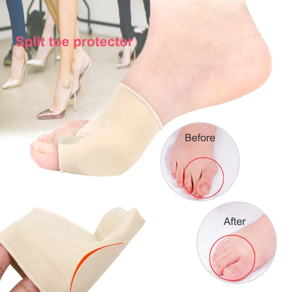 Silicone Gel Insoles Orthopedic Insoles Foot Relieve Toe Correction Device Soles Foot Care Toe Valgus Half Pads Men Women