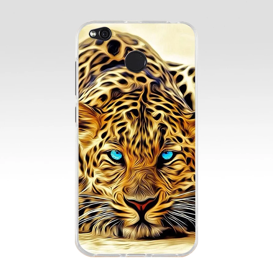 29 colorful Lion Tiger leopard Wolf TPU Soft Silicone Phone Case for Xiaomi Redmi 4X 4A 5A 6A 6 Note 5a pro mi a1 8 lite Cover - Color: 14