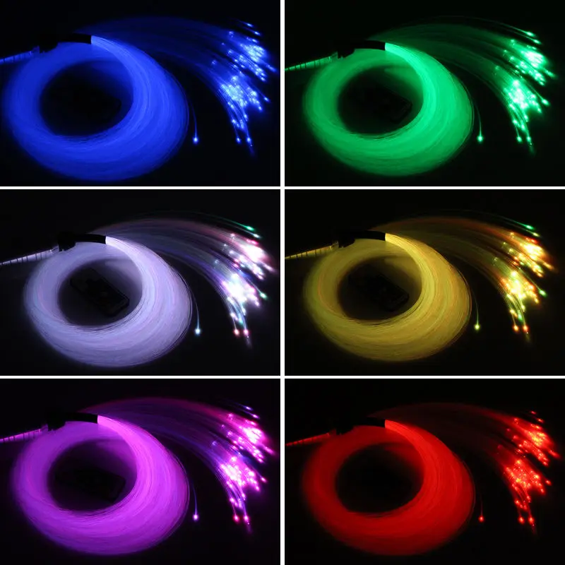 50pcs~500pcs 0.75mm(D) PMMA Plastic fiber optic cable 4M(L) f/LED light Driver Star Ceiling DIY Sky Starry Lighting-End glow