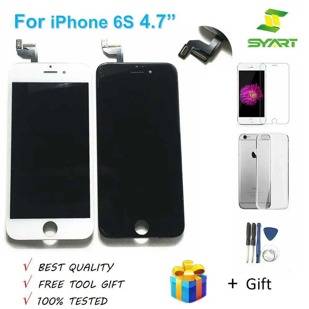

4.7''White&Black AAA Quality For iPhone 6s 6s LCD Display Touch Screen Digitizer Assembly For iPhone6S No Dead Pixel lcds
