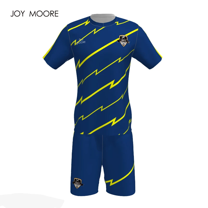 

thai quality sublimated printing custom soccer jersey yellow and blue