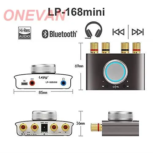

2019 Latest Nobsound Mini Bluetooth 5.0 Digital Amplifier Hifi Stereo Home Audio Power AMP 50W+50W Black