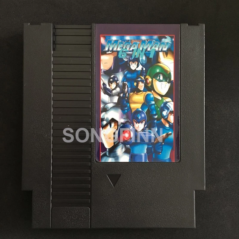

Mega Man Manman 1 2 3 4 5 6 in one 6 in 1 72 Pins Game Cartigrage for 8 Bit Game console English Language Region Free
