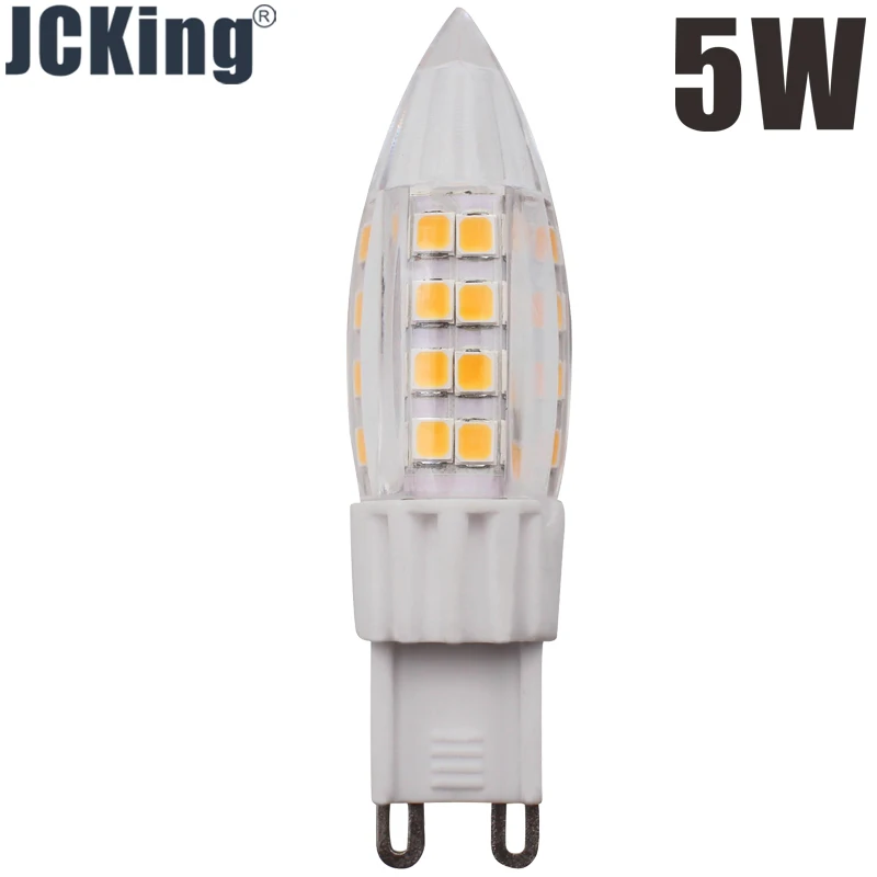 JCKing (упаковка 10 шт) 5 Вт G9 светодио дный лампа 51 SMD 2835 светодио дный s AC120V/220 В теплый белый/холодный белый галогенные лампы светодио дный G9