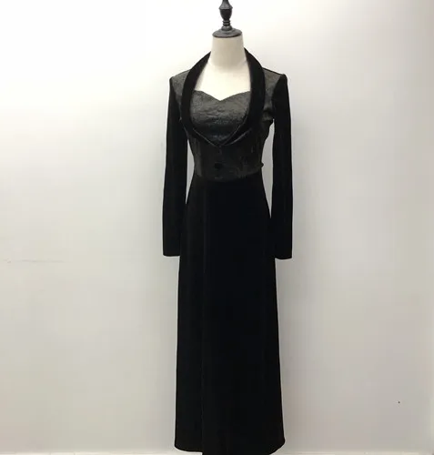Dark Brown Velvet Women Long Maxi Dress Vintage Retro Sheath Dark Brown Velvet Women Long Maxi Dress Vintage Retro Sheath Sleeve Slim Elegant Dresses Vestidos In From S Clothing Accessories On
