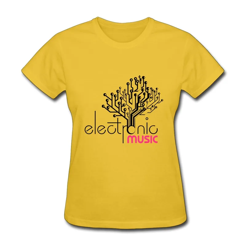 Designed Pre-Cotton Girls Tee-Shirt Electronic Music Vintage Logos Tshirts for Top Brand | Женская одежда