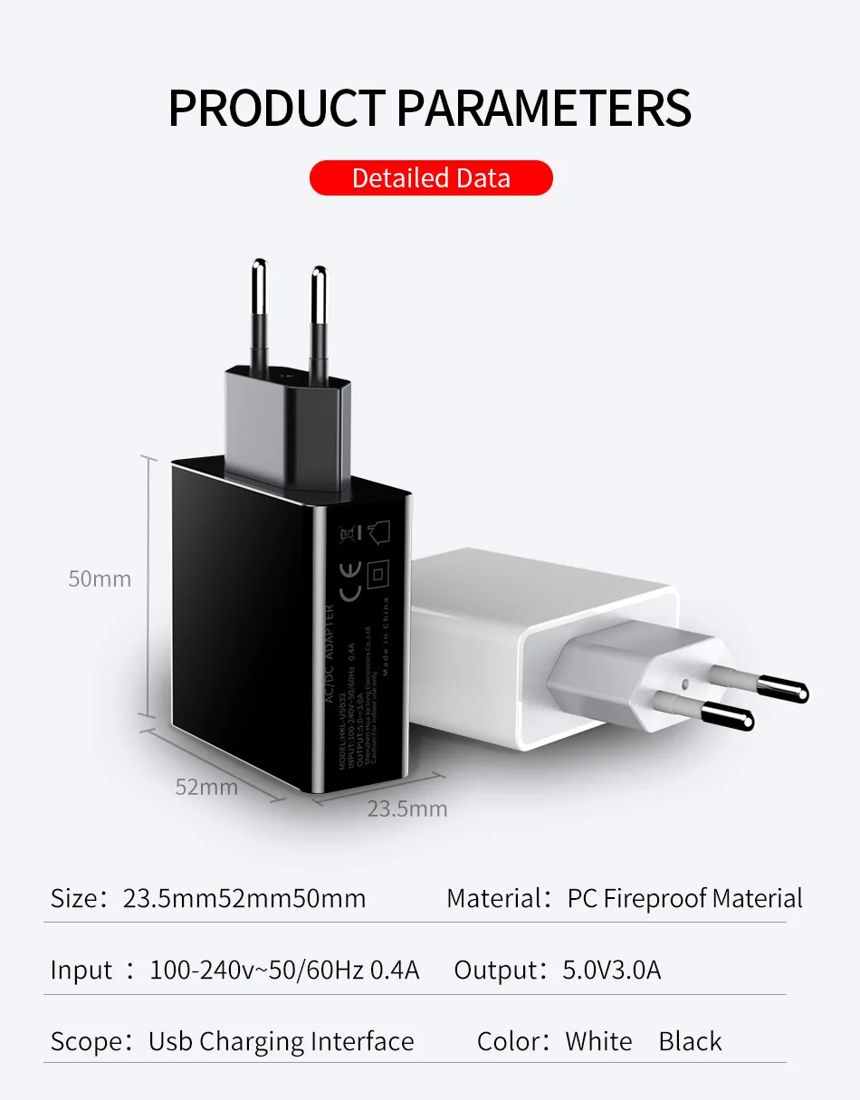 Светодиодный Дисплей EU/US 3 Порты и разъёмы USB Зарядное устройство 3A USB ЗУ для мобильного телефона быстрой зарядки стены Зарядное устройство для iPhone 11 samsung Xiaomi LG