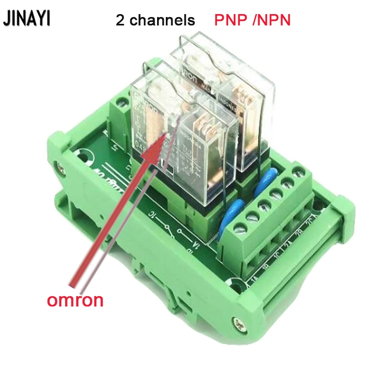 16/12/10/8/6/4/2 Каналы DC 24V 16A PNP/NPN релейный модуль с plc разъемом терминалов c креплением на рейке DIN В комплект поставки входит адаптер