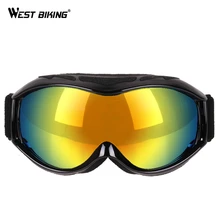 WEST BIKING Лыжный Спорт очки UV400 зимние спортивные очки Анти-туман двухслойные ветрозащитные очки лыжные очки для сноуборда