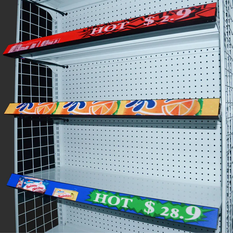 P1.25 Cob Indoor Led Shelf Strip Panel Advertising Display Screen Led