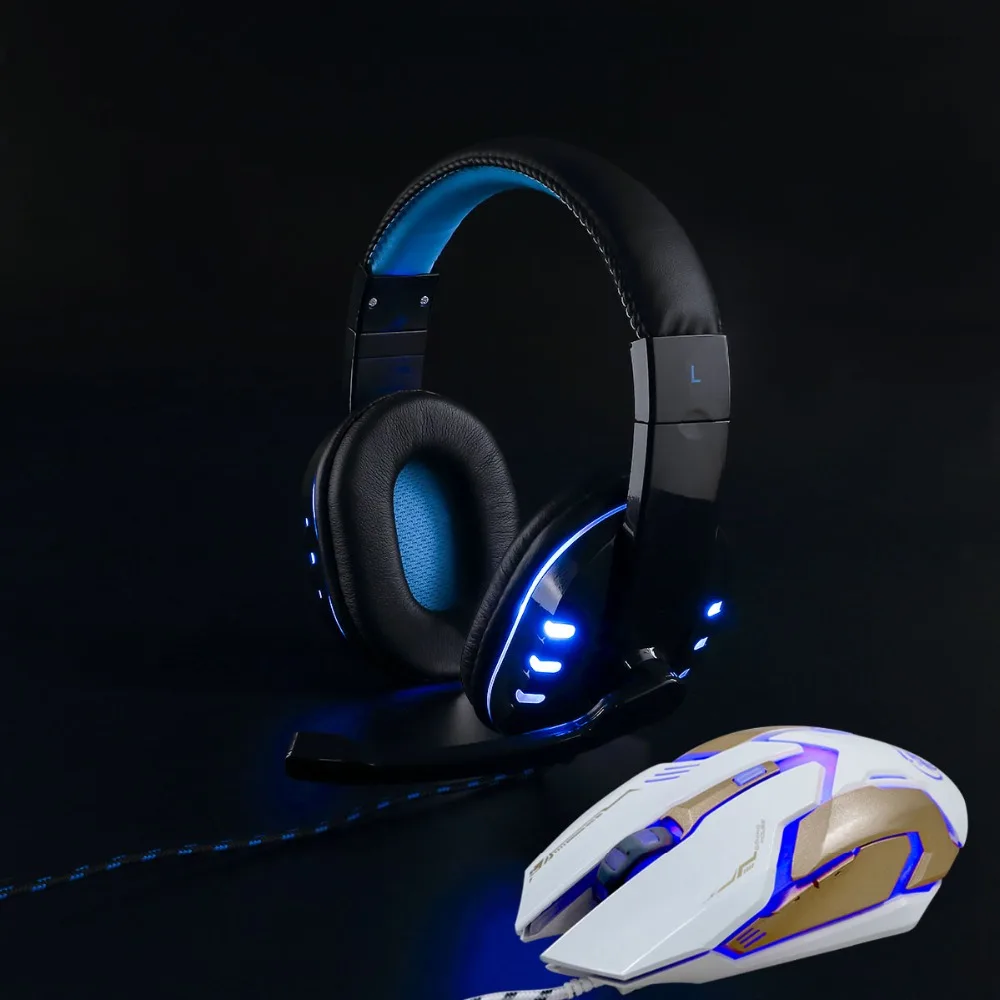 

3.5MM Gaming Headset Best casque Stereo PS4 Gamer Headphone with Mic LED Litht for Computer PC audifonos Gamer