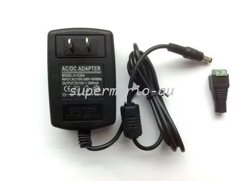 DC 12 V 2A 2.0A переключение Питание адаптер для 110 V-240 V AC 50/60 Гц 2,1 мм(DCAdapter-12V2AUS