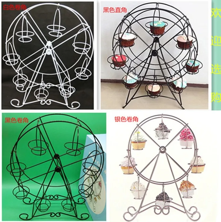 Детский Душ Колесо обозрения Кекс Стенд Поворотная тортовница держатель украшение для ребенка пирог на день рождения или свадьбу подставка для десерта день рождения