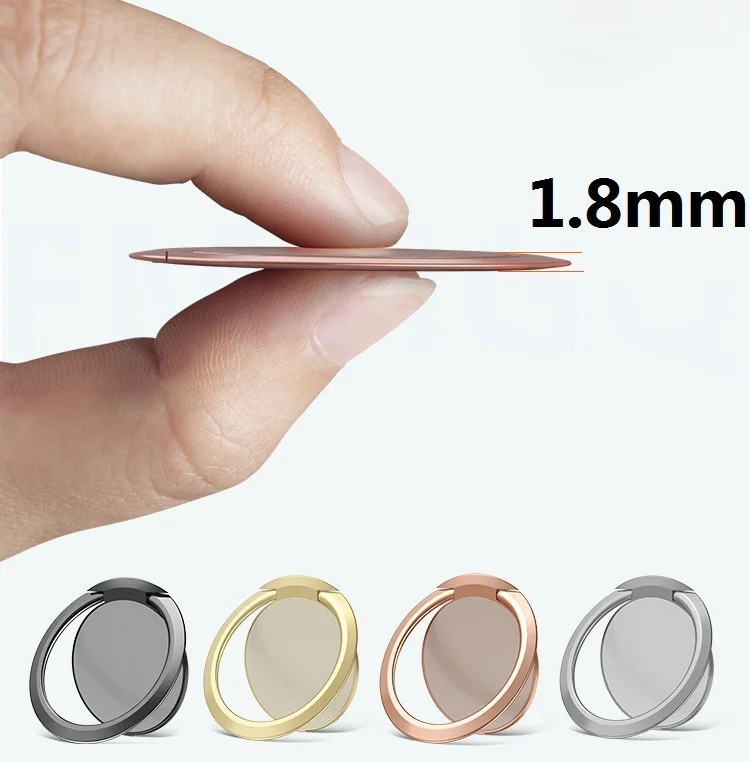 

1.8mm Thin Universal Magnetic 90 Degree Phone Finger Ring Metal Stand Holder for iPhone Samsung Xiaomi Huawei Oneplus Meizu