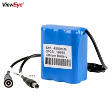 Профессиональный литиевый аккумулятор для рыболокатора, 4500 мА/ч, видеокамера для подводной рыбалки