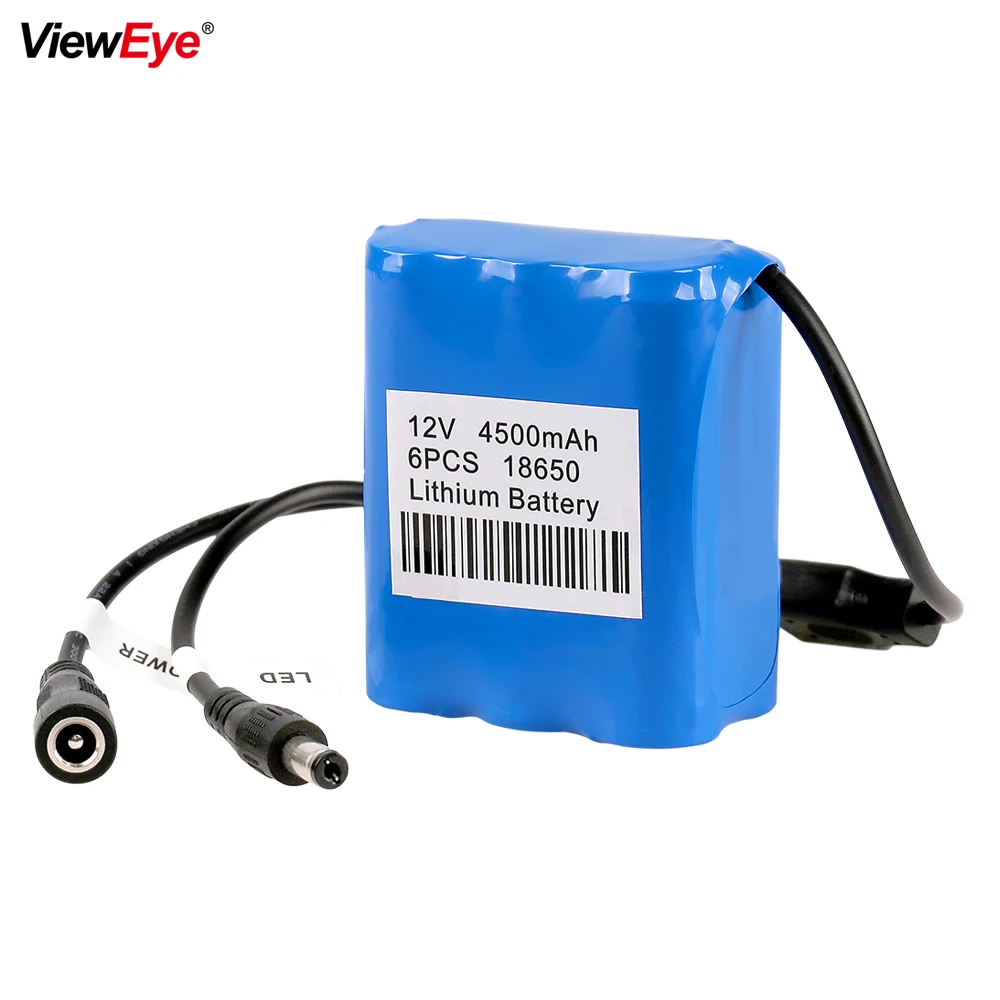 

ViewEye Original Professional 4500mAh Lithium Battery pack for Fish Finder Underwater Fishing Video Camera