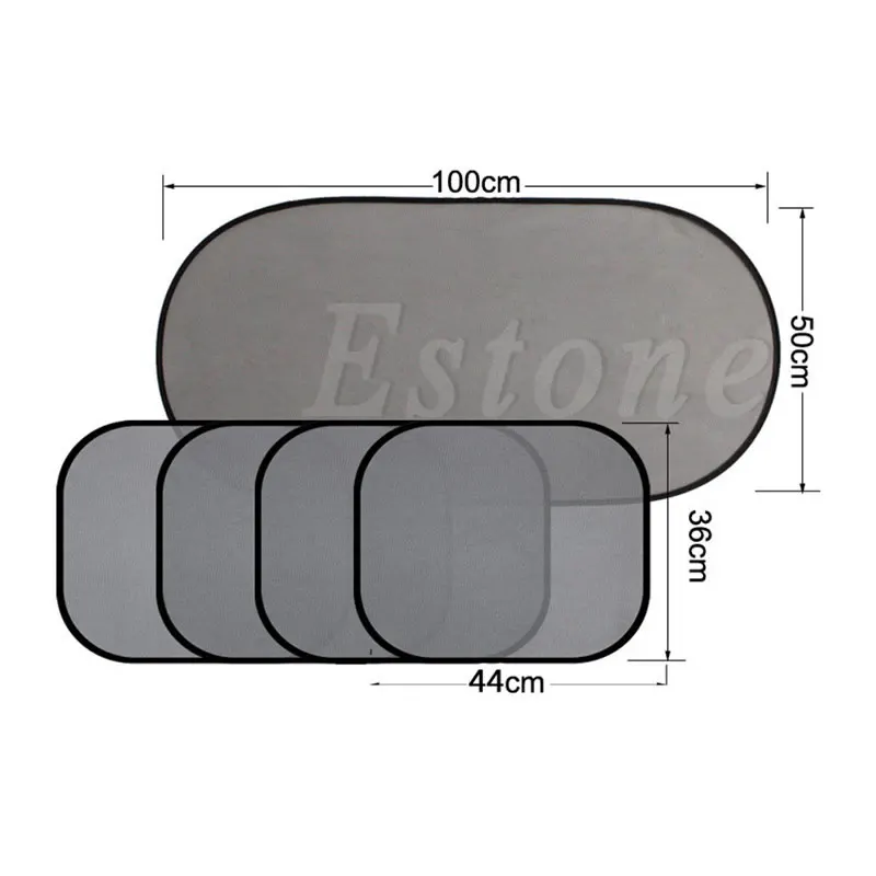 

2019 New High Quality 5Pcs Screen Mesh Sunshade Sun Shade Cover For Car Side Rear Window UV Protection