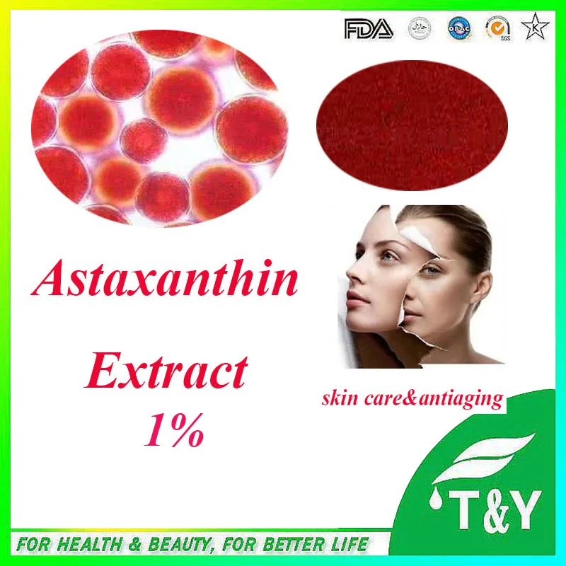 

100% natutal& pure skin care& anti-aging Astaxanthin Extract. with free shipping, 1%