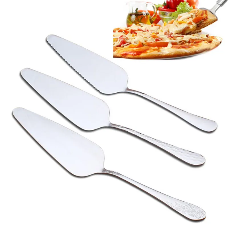 

3 Type Stainless Steel Serrated Edge Cake Server Blade Cutter Pie Pizza Server Cake Cutter Shovel Kitchen Baking Pastry Spatulas