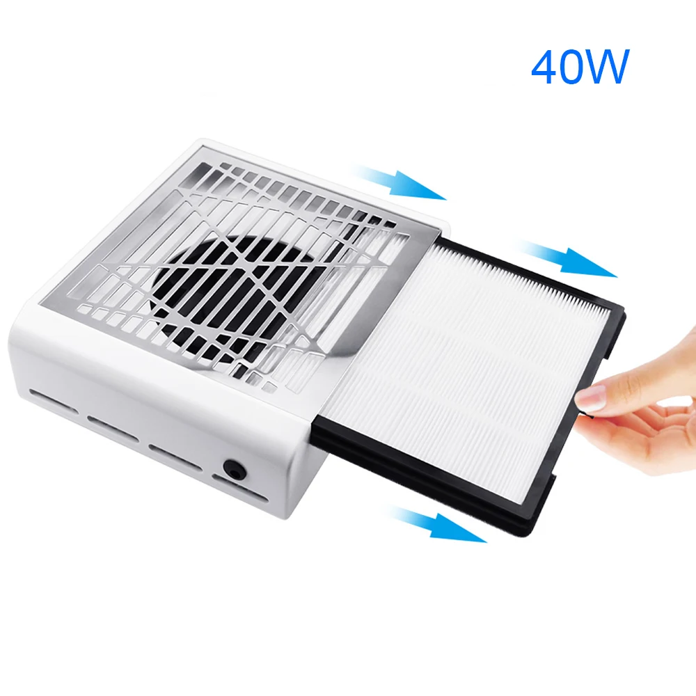 40W New Nail Dust Collector Nail Fan Art Salon Suction Dust Collector Machine Strong Power Vacuum Cleaner Fan