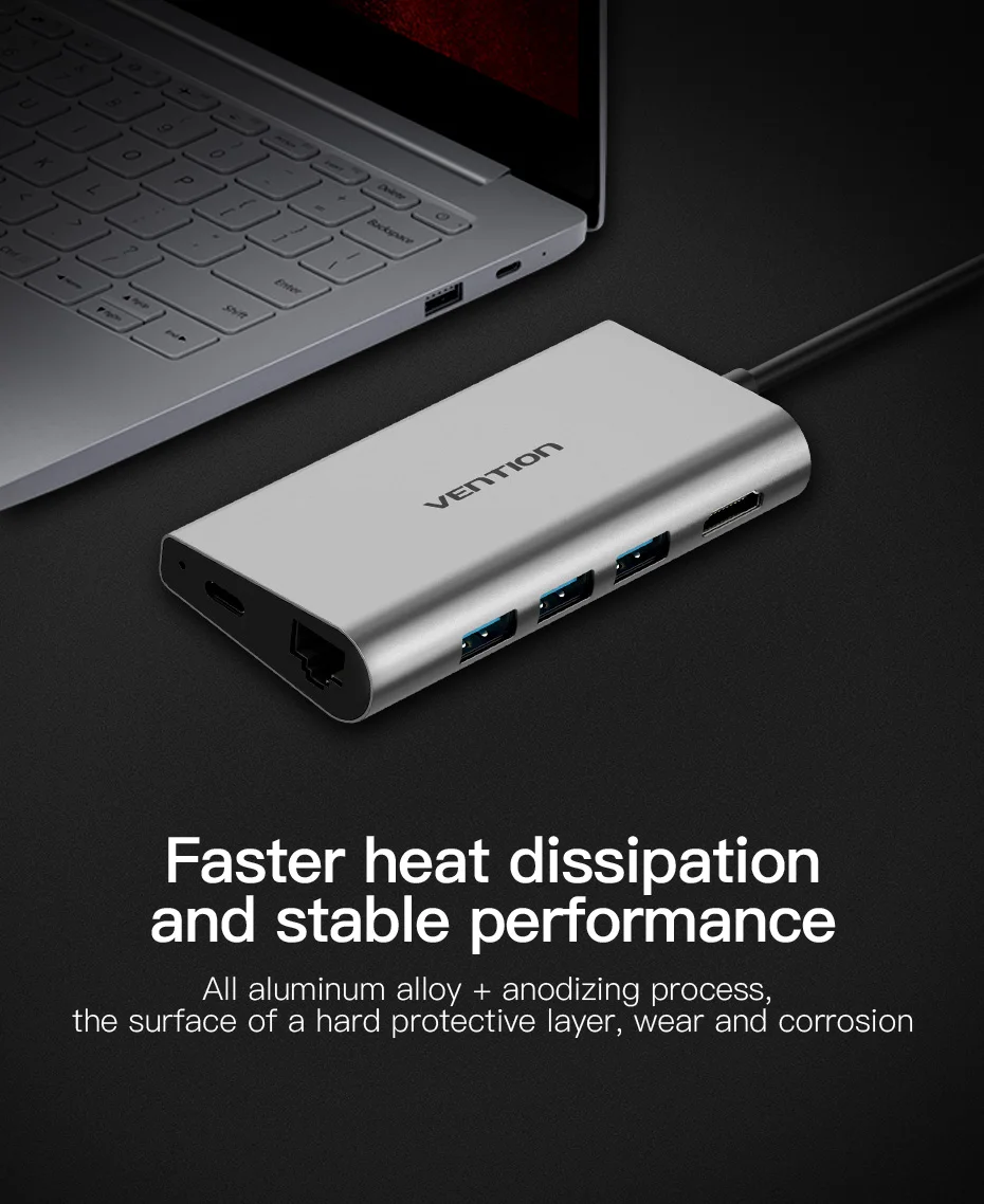 Vention usb-хаб usb type C к HDMI USB 3,0 концентратор Thunderbolt 3 адаптер для MacBook samsung S9 huawei mate 20 P20 Pro USB-C концентратор