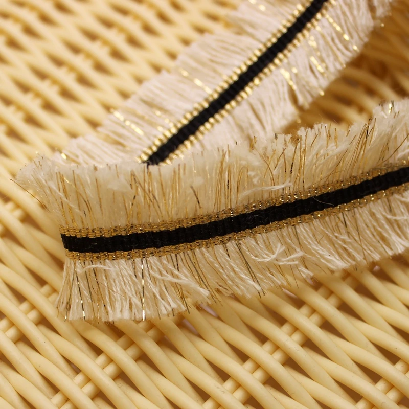 9 ярдов 3,0 см кисточка кружева планки тесьма Золотая черная лента DIY ремесла для одежды Швейные аксессуары из кружевной ткани Cusack
