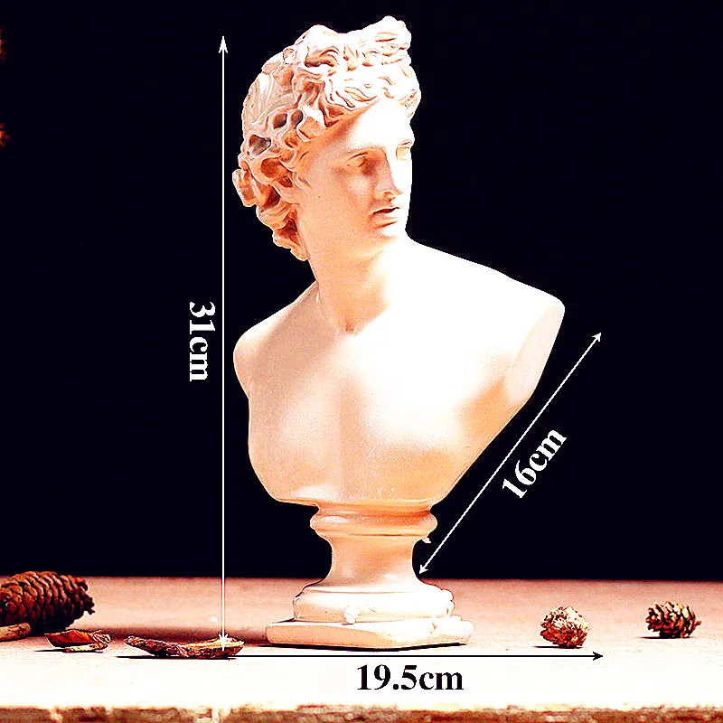 Ретро Статуя Давида головные портреты римская мифология бюст Венеры микеланжело Buonarroti украшения дома изделия из смолы L1759 - Цвет: As The Picture Shows